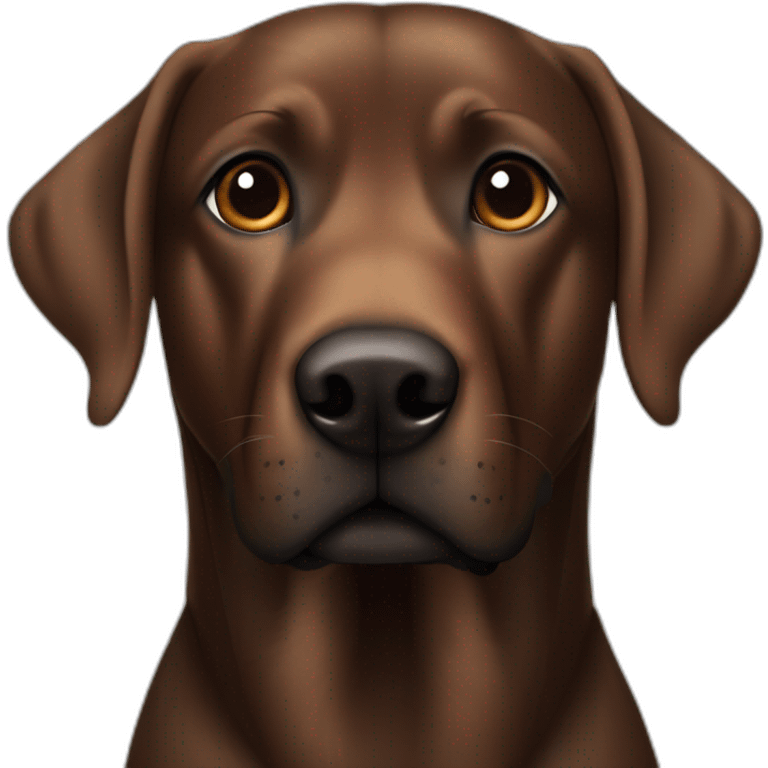 Brown labrador crossed with beauceron emoji