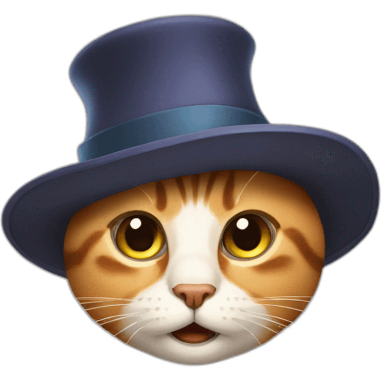 scared cat in a hat emoji