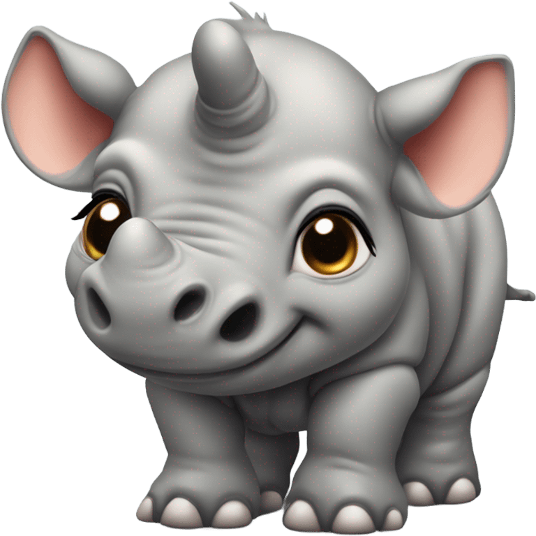 Create a baby rhino emoji