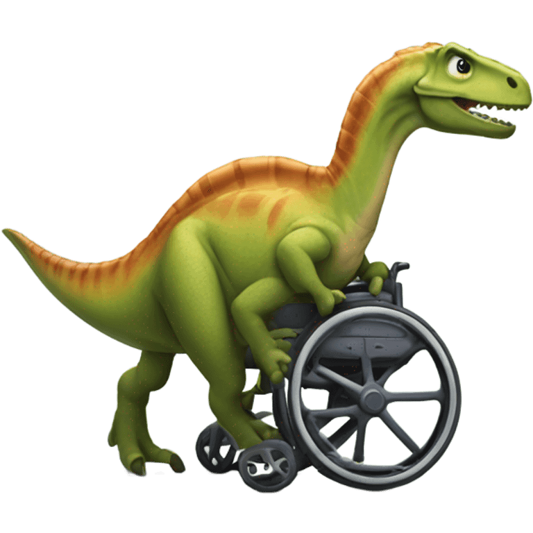 Dinosaur handicapped emoji