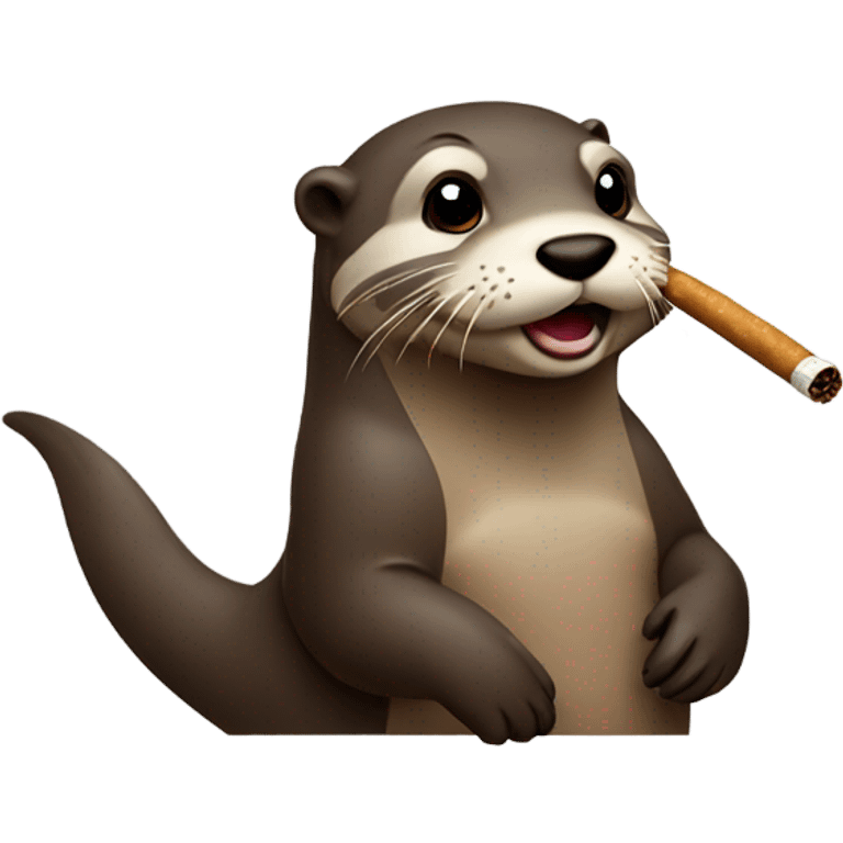 otter smoking emoji