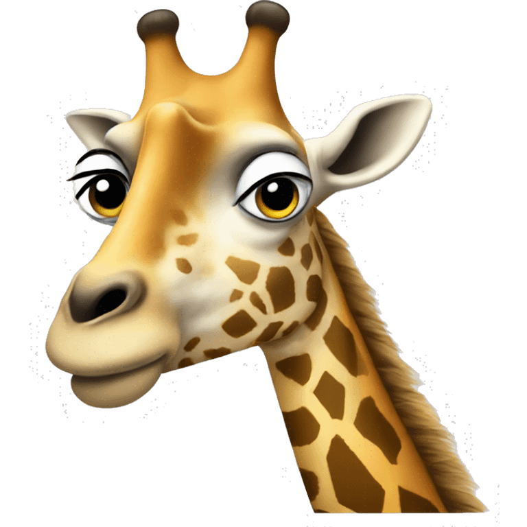 Une girafe qui fais de la musique  emoji