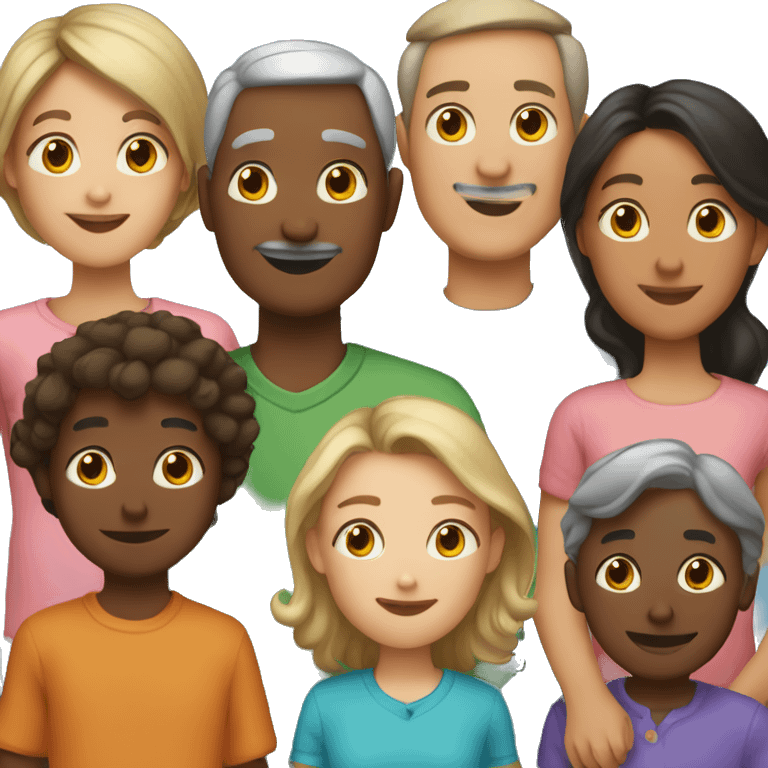 Family with 6 boys and 1 girl as the oldest  emoji