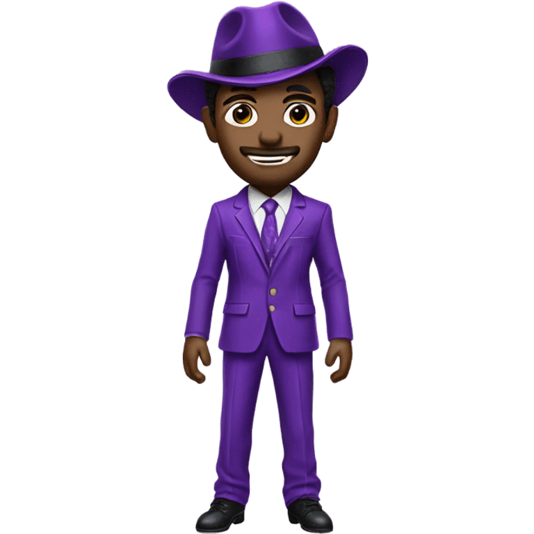 Pimp cricket purple suit  emoji