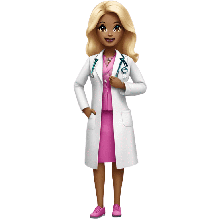 Barbie as a doctor emoji