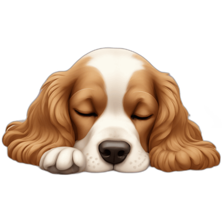 Cocker spaniel inglés sleep emoji