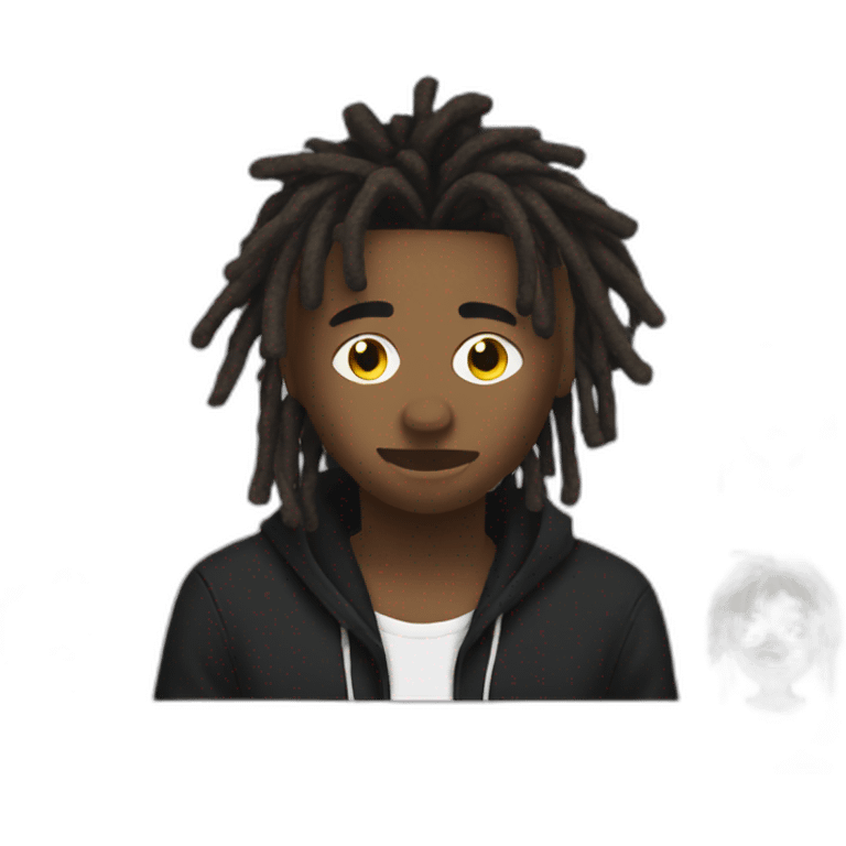 Juice Wrld with dreads emoji