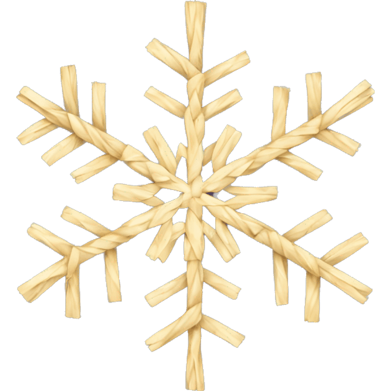 Snowflake made of straw emoji