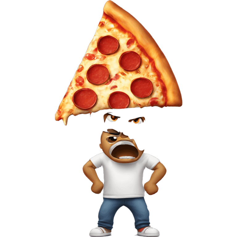 Angry pizza emoji