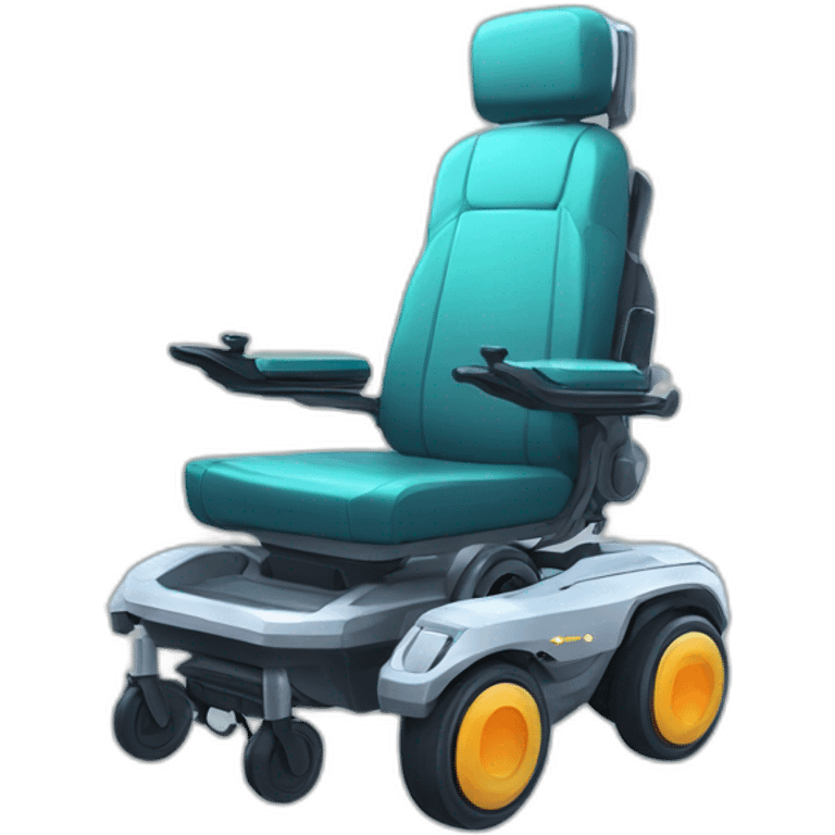 futuristic fantasy electric wheelchair emoji