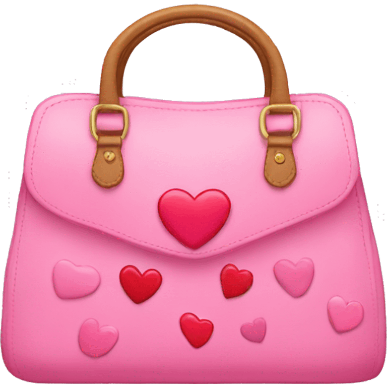 pink purse with hearts  emoji