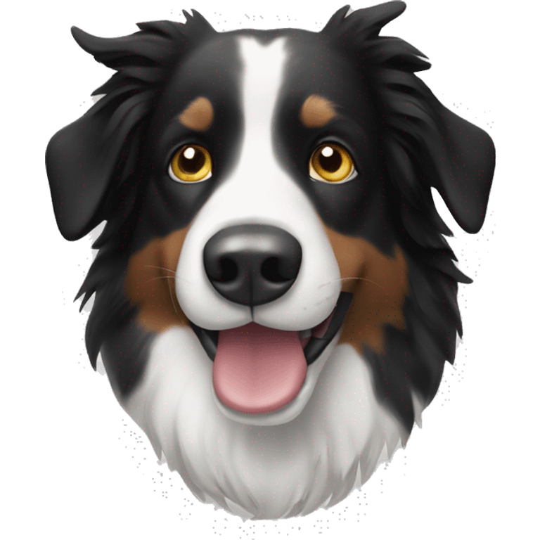 black and white border collie emoji