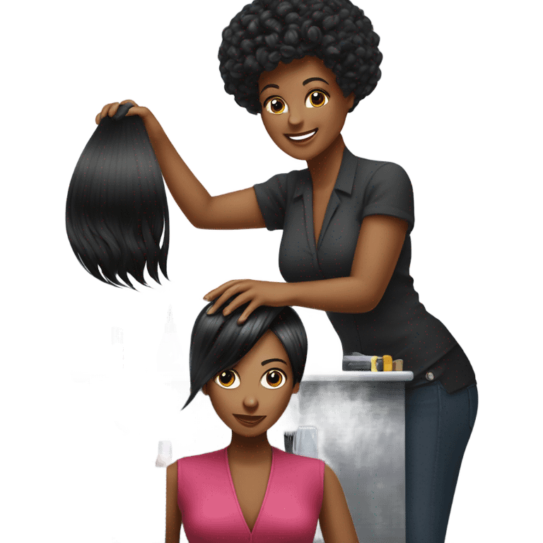 Black Hairstylist emoji