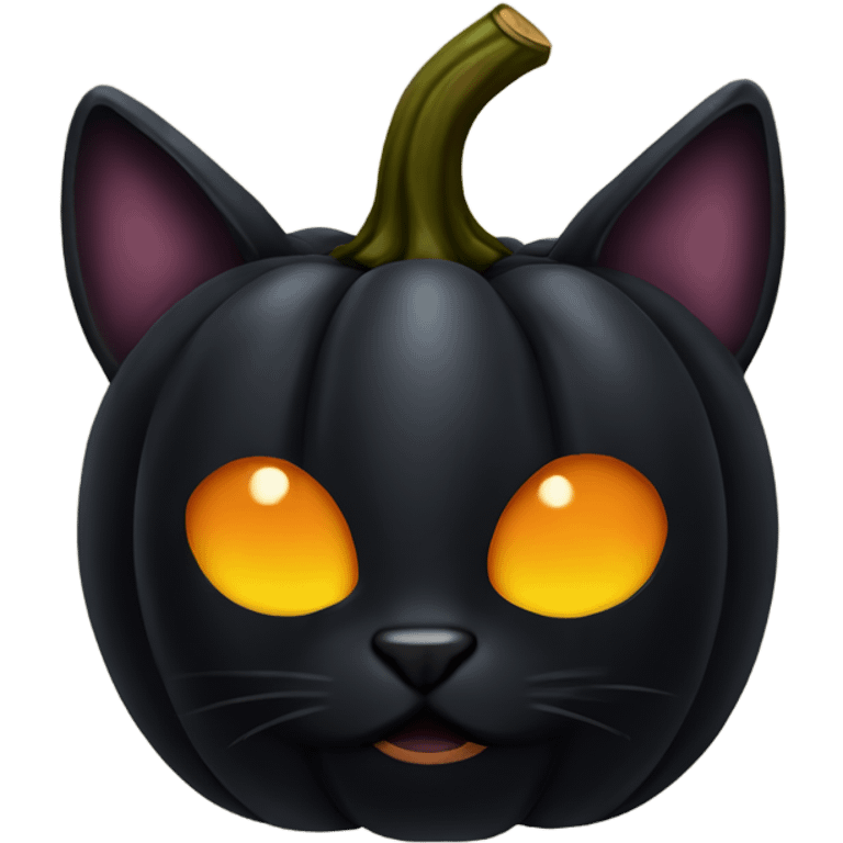 black cat pumpkin  emoji