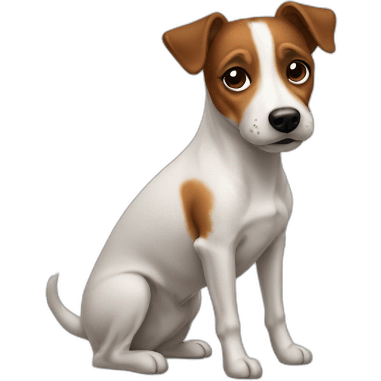 stupid brown jack russell terrier poops emoji