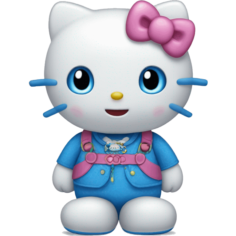 Blue hello kitty emoji