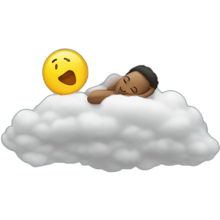 Laying on cloud emoji