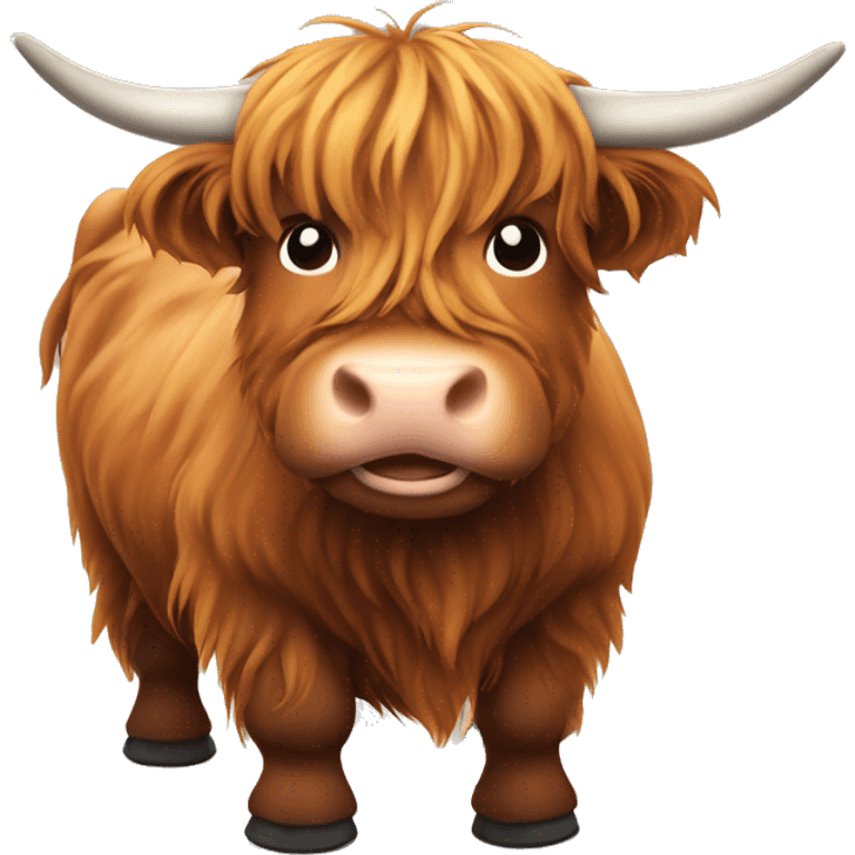 Fatty scottish highland cow emoji