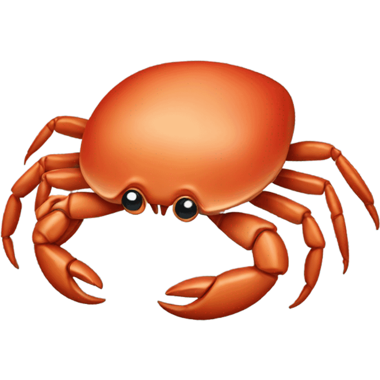 Crab wearing a winter coat emoji