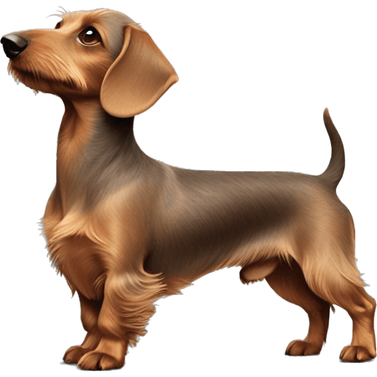 wirehaired dachshund profile entité body scruffy hair emoji