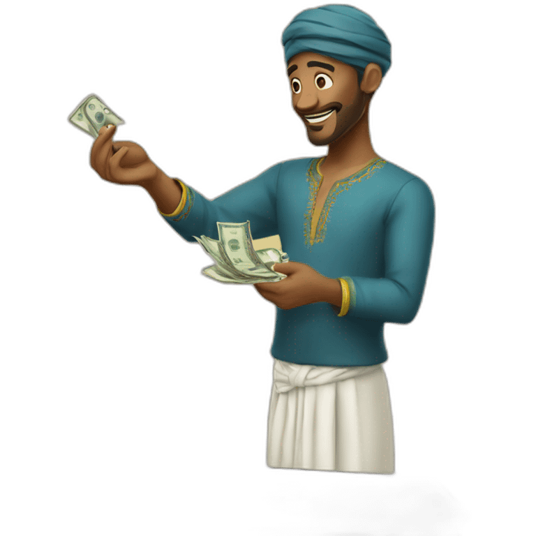 marocan man giving tip money emoji