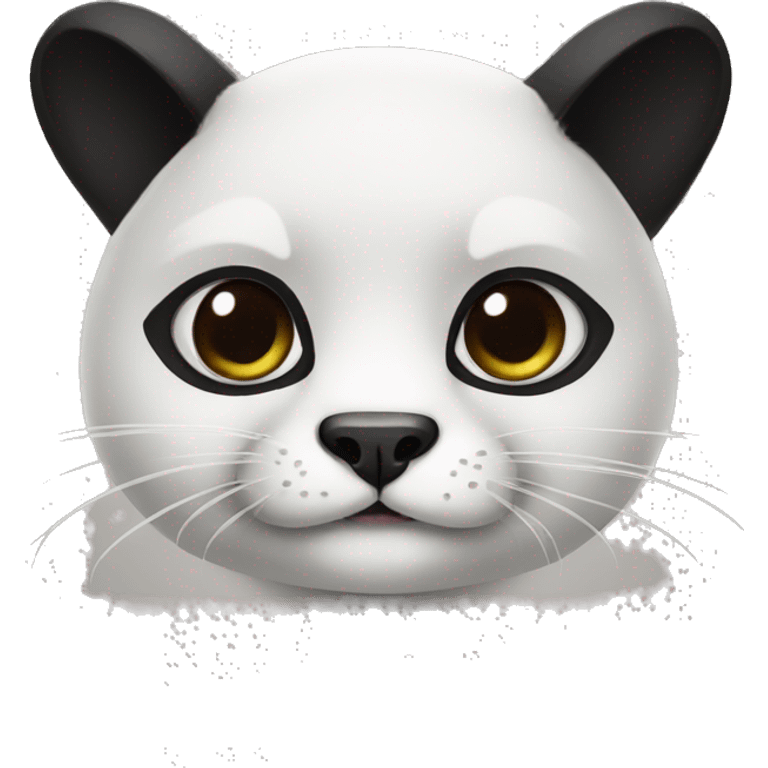 cute masked panda-cat-hybrid emoji