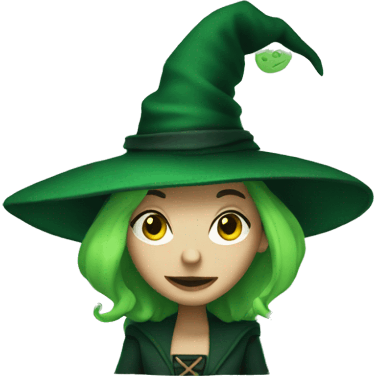 Green witch from wicked emoji