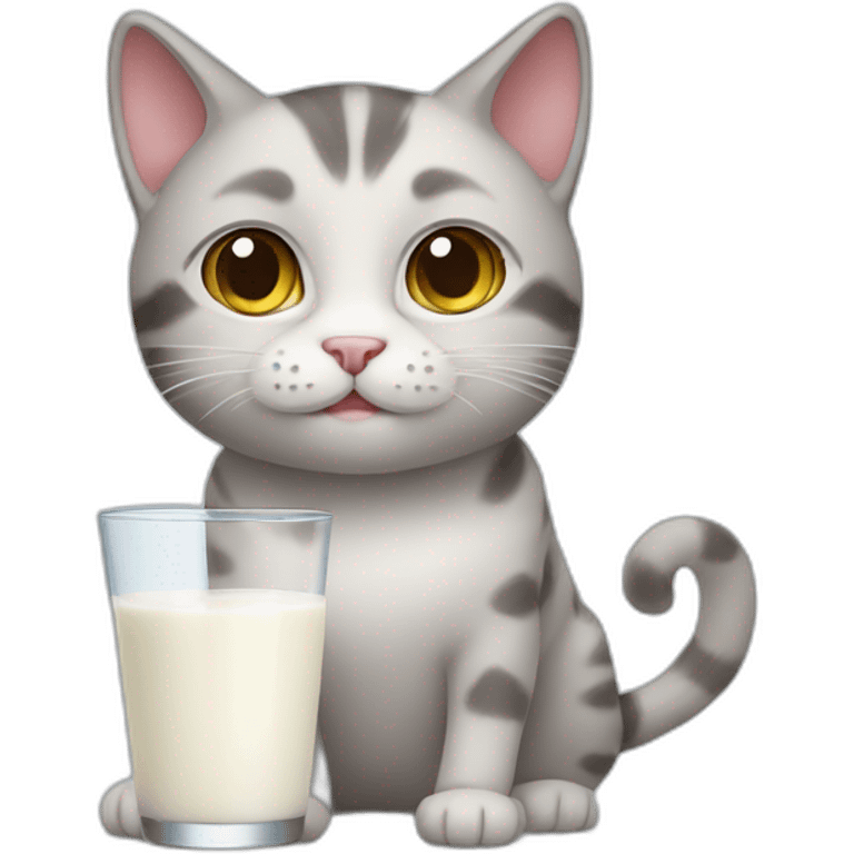 Cat drink milk emoji