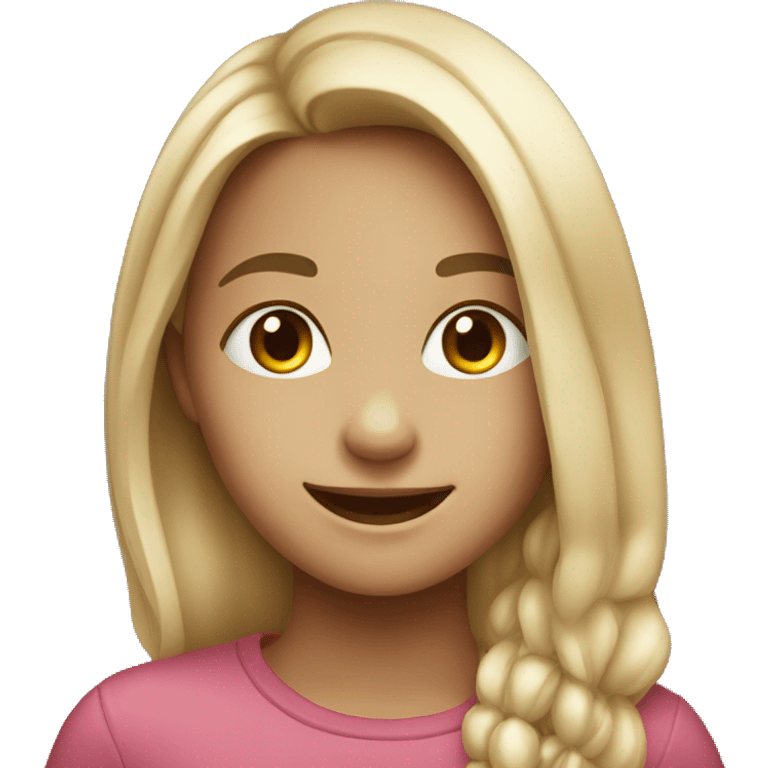 smiling girl looking at viewer emoji