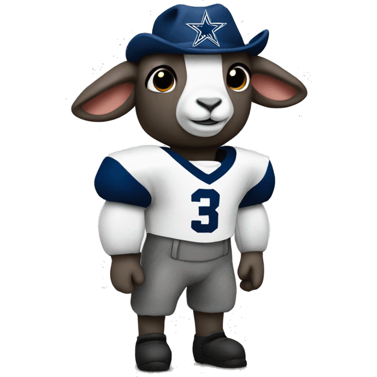 lamb wearing cowboys 88 football jersey emoji