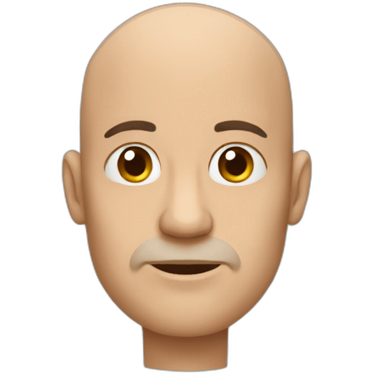 A man with no hair emoji