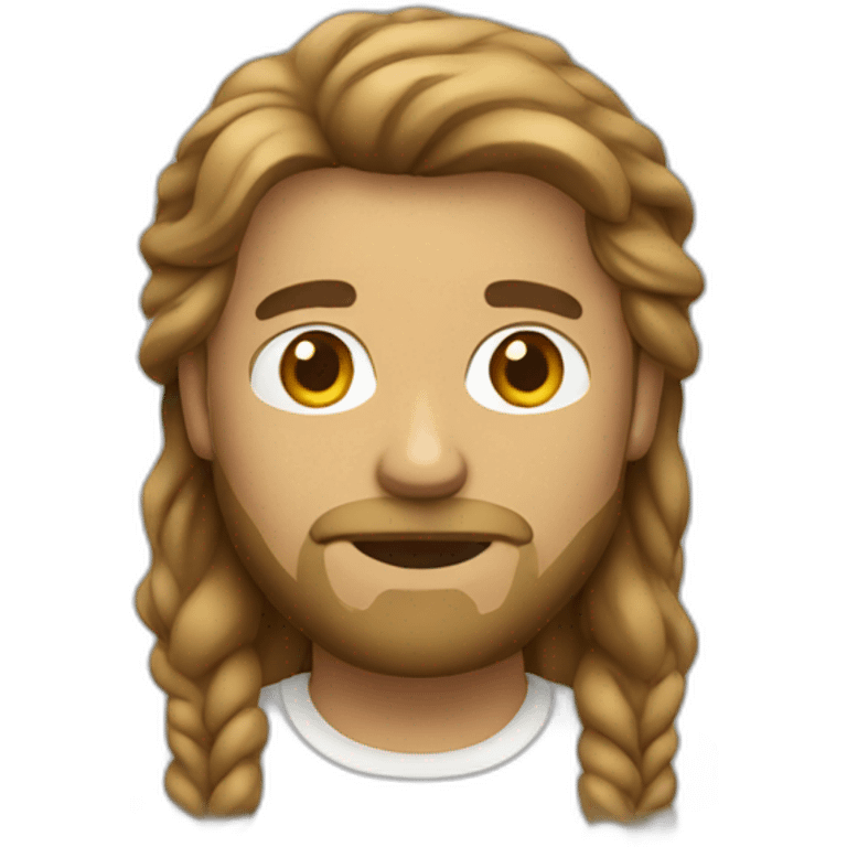 light brown guy with beard and mullet emoji