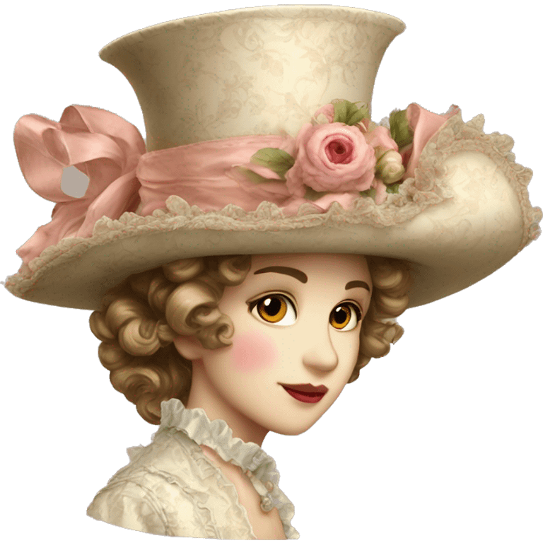 Vintage rococo (hat only no person emoji