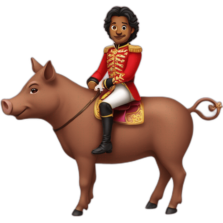 Prince on a pig emoji