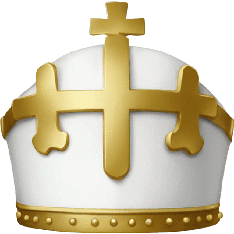 White Mitre with a golden cross for a Bishop emoji