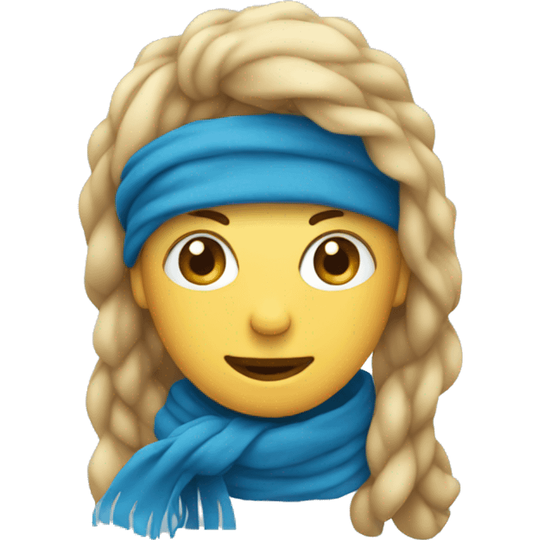 Blue scarf emoji