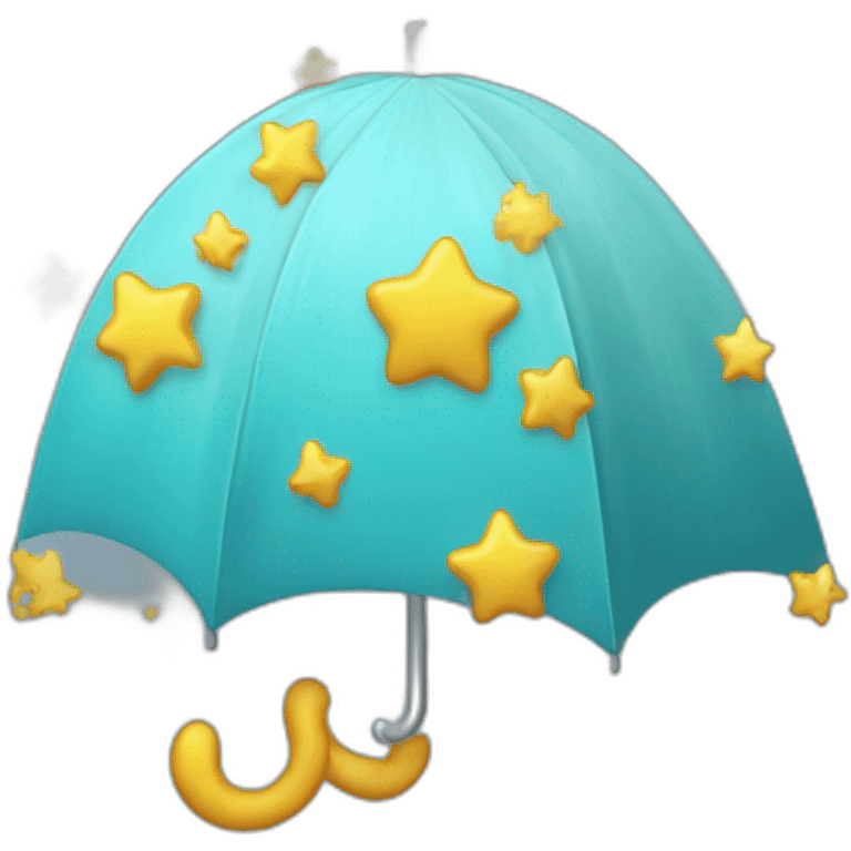 pluie d’étoiles emoji