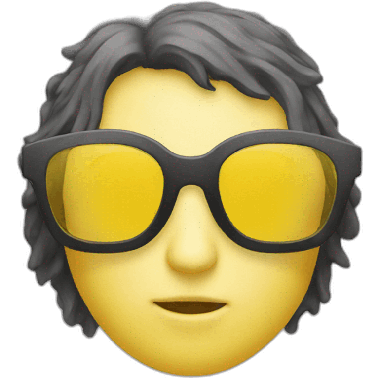 yellow sunglasses no face emoji