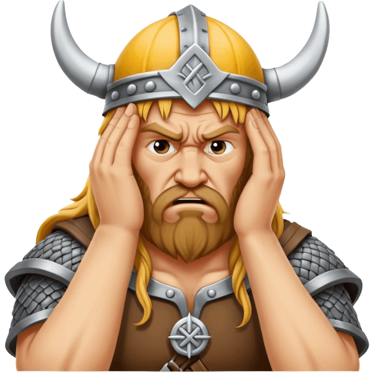 danish viking facepalm realistic emoji