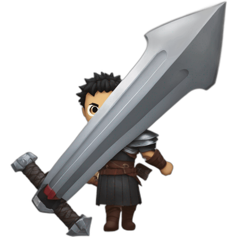 angry berserk guts carrying a huge sword on his shoulder emoji