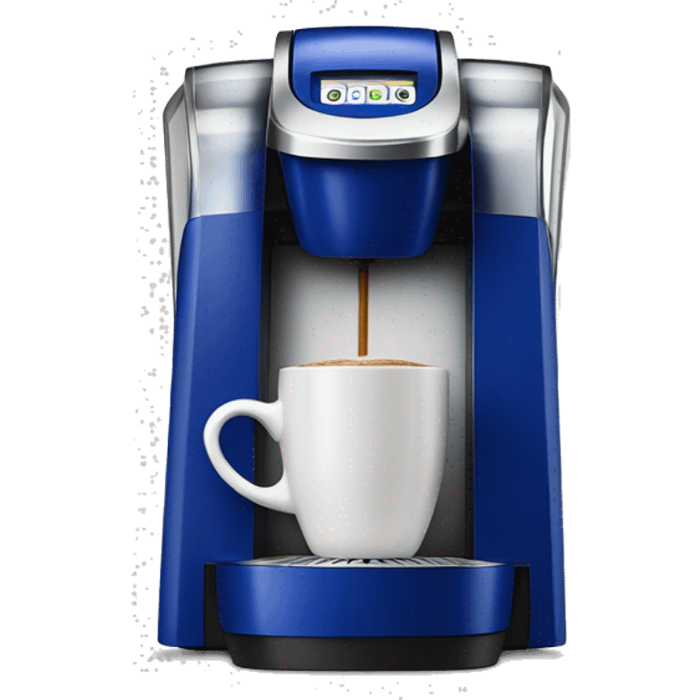 Realistic cobalt blue keurig machine emoji