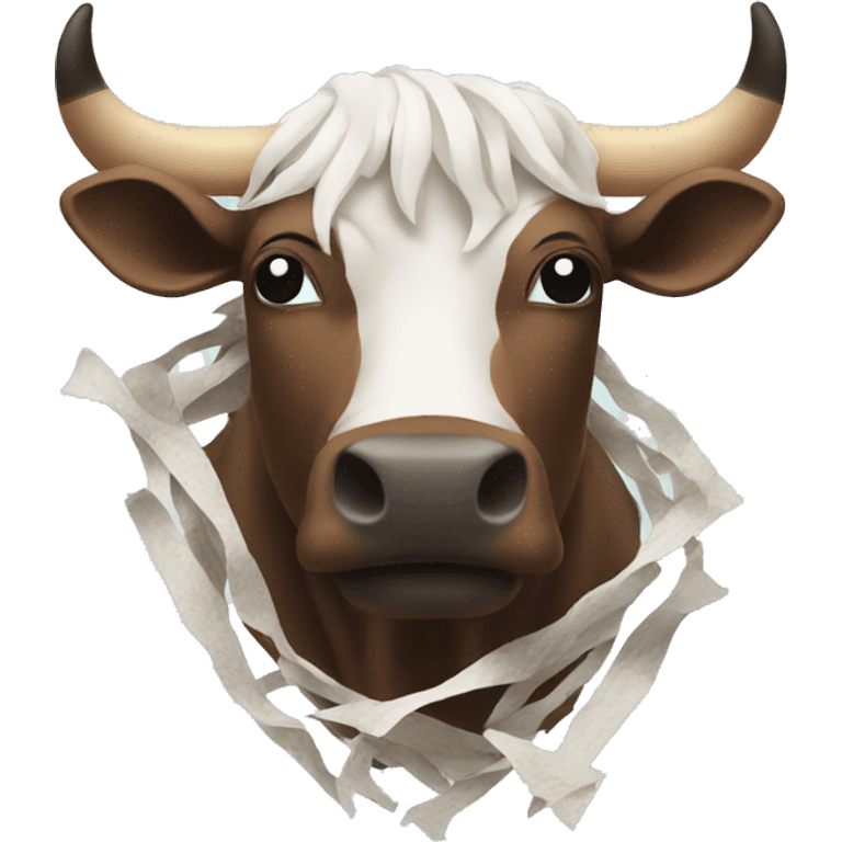 A shredded bull emoji