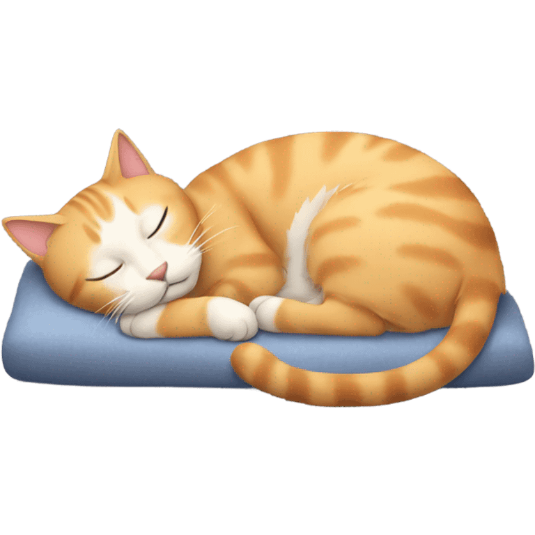 sleeping cat looking at his owner  emoji