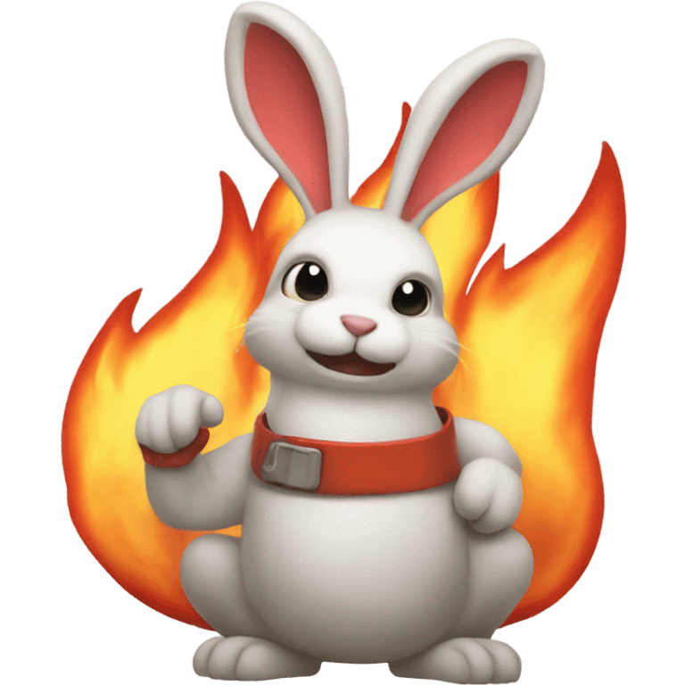 fire rabbit emoji