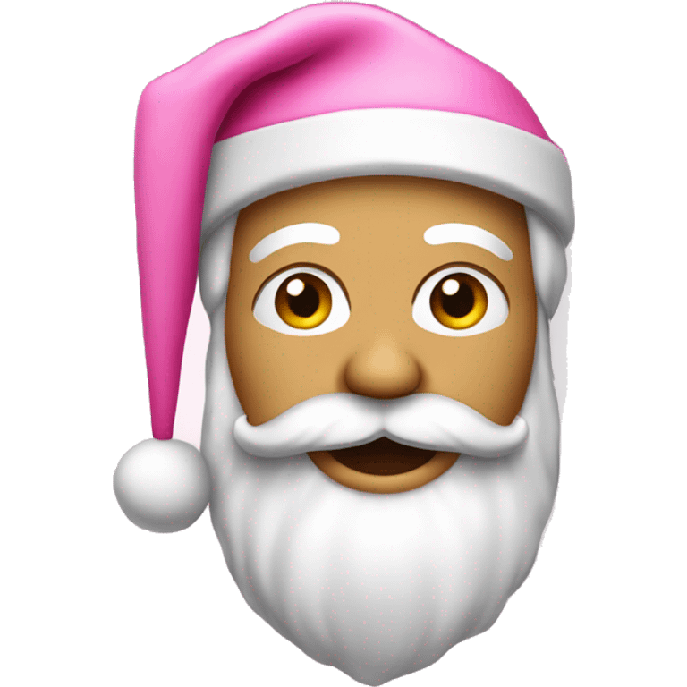 Santa Claus whit a pink bar emoji