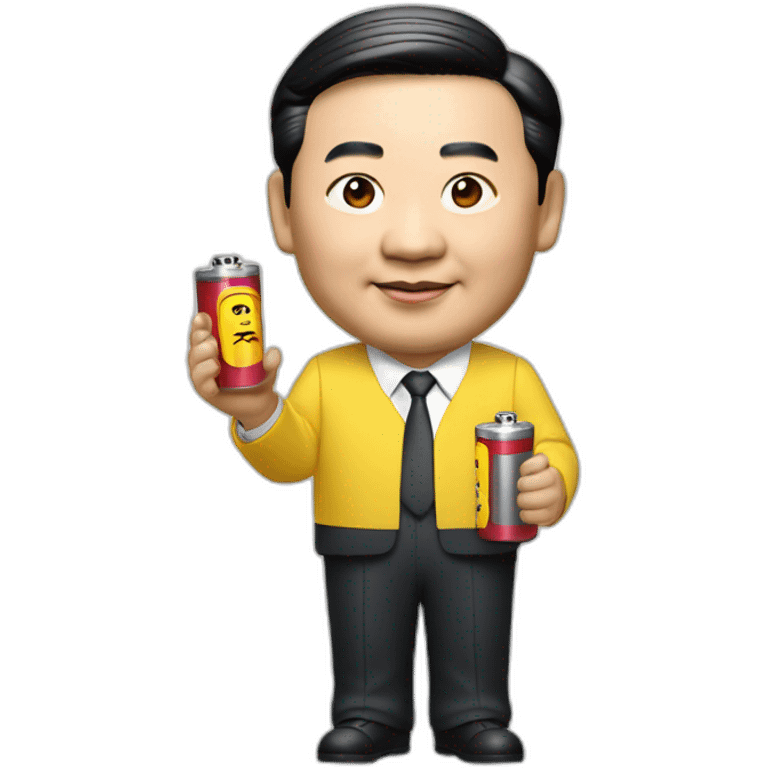 Xi Jinping holding li-ion batteries emoji