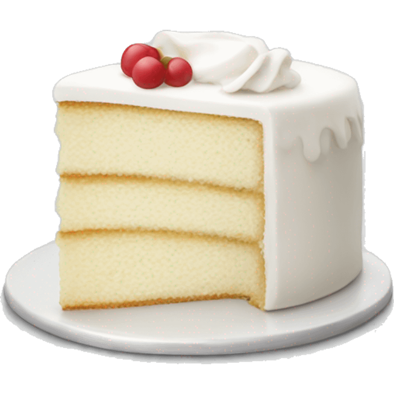 White cake piece  emoji