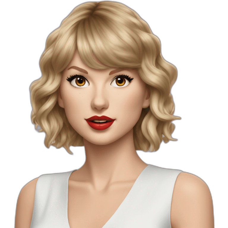 taylor swift as a jugde hyperrealistic emoji