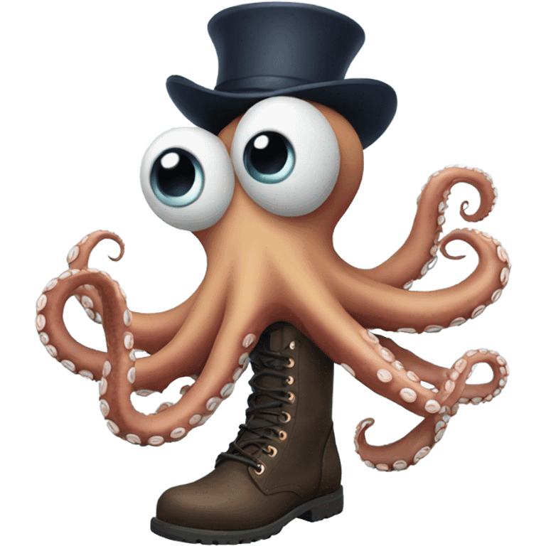 Octopus wearing boots emoji