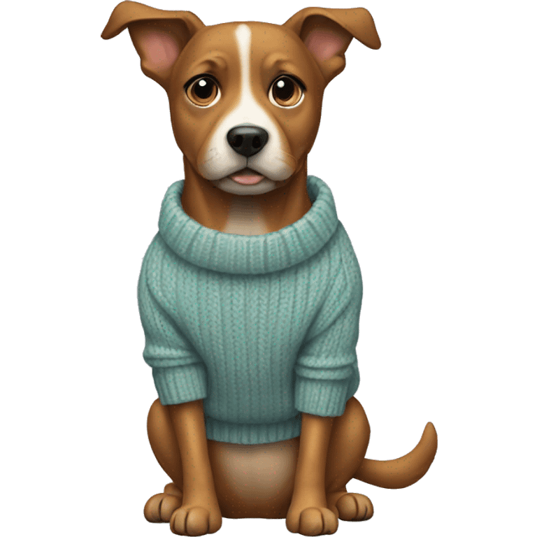 Dog with sweater  emoji